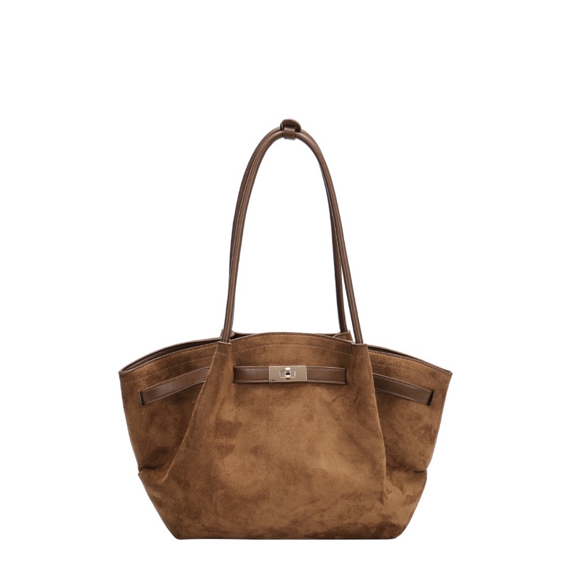 Braune Tasche mit langen Henkeln